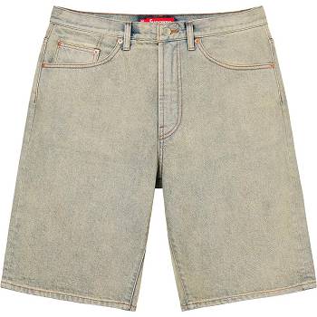 Khaki Supreme Baggy Denim Shorts | Supreme 272MA